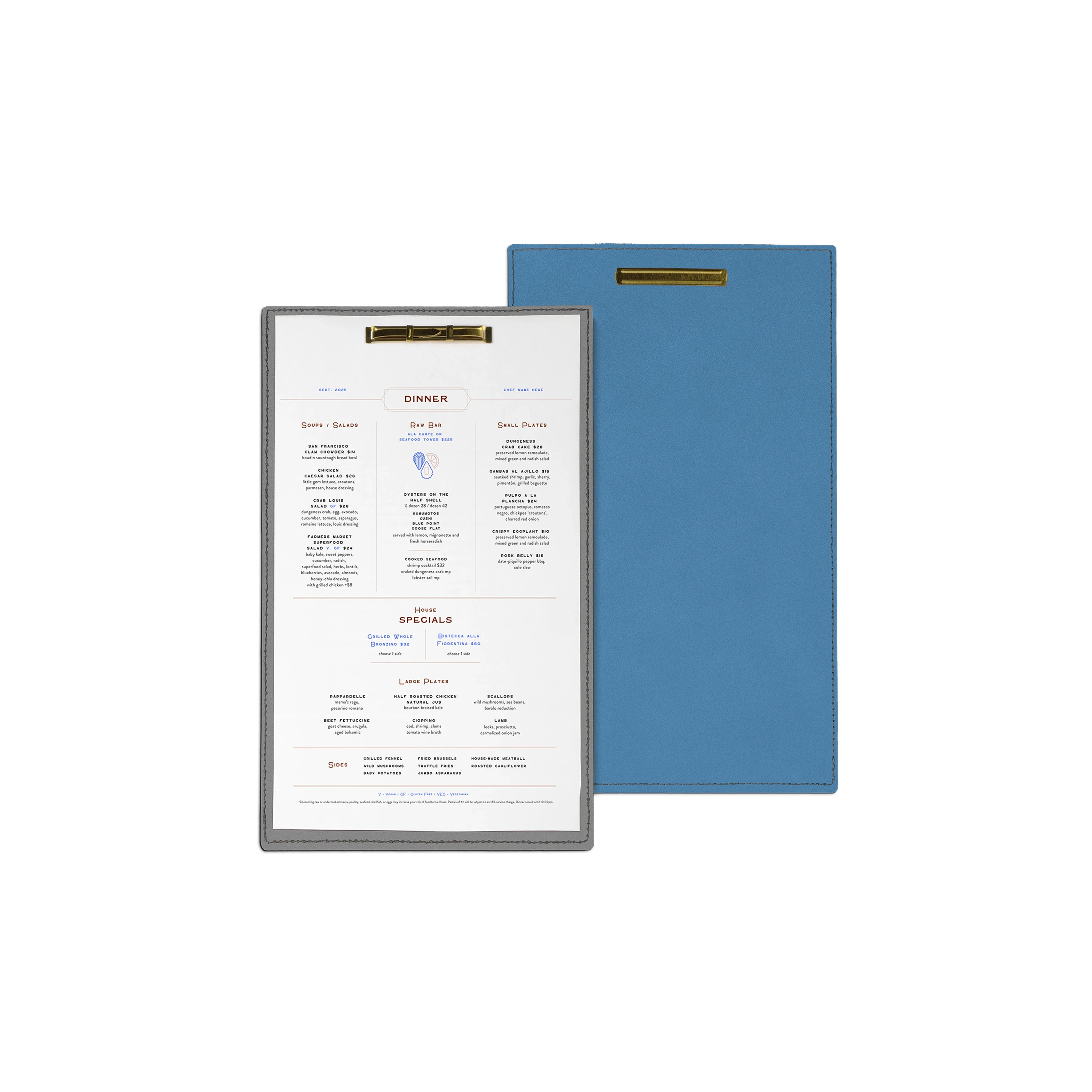 Slide Clip Menu Board