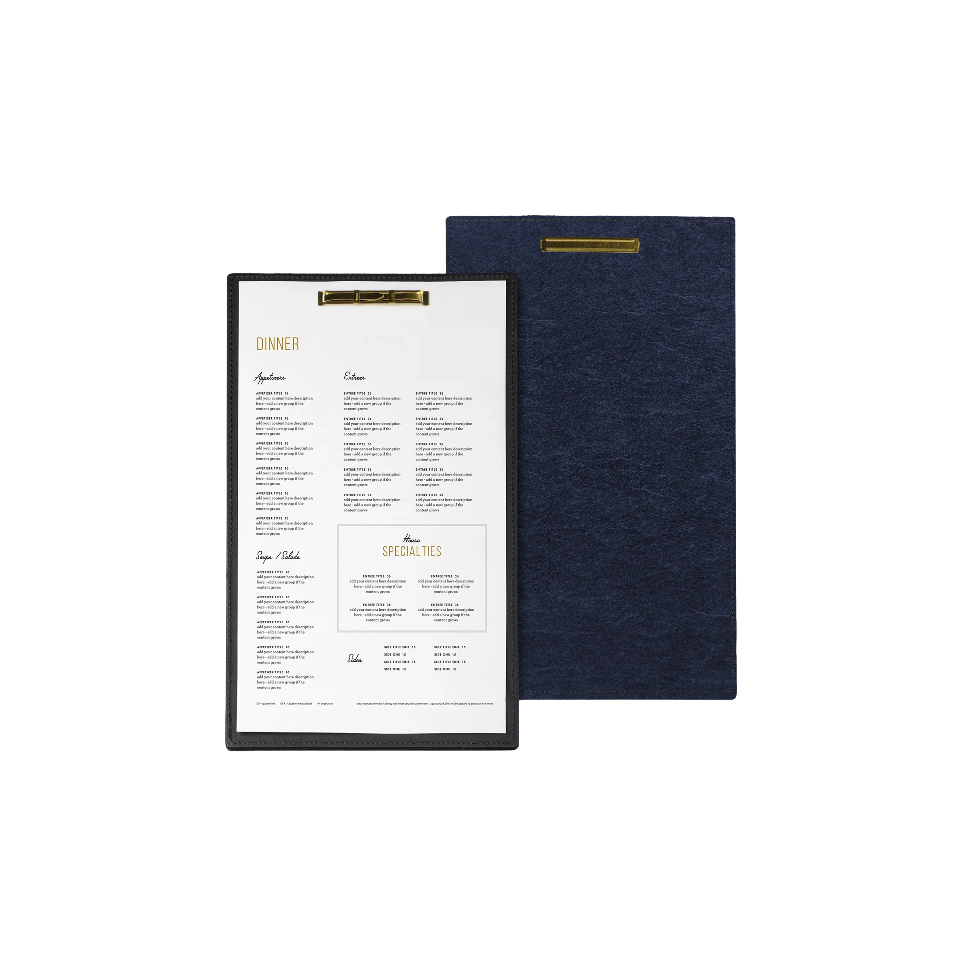 Menu Board - Leather