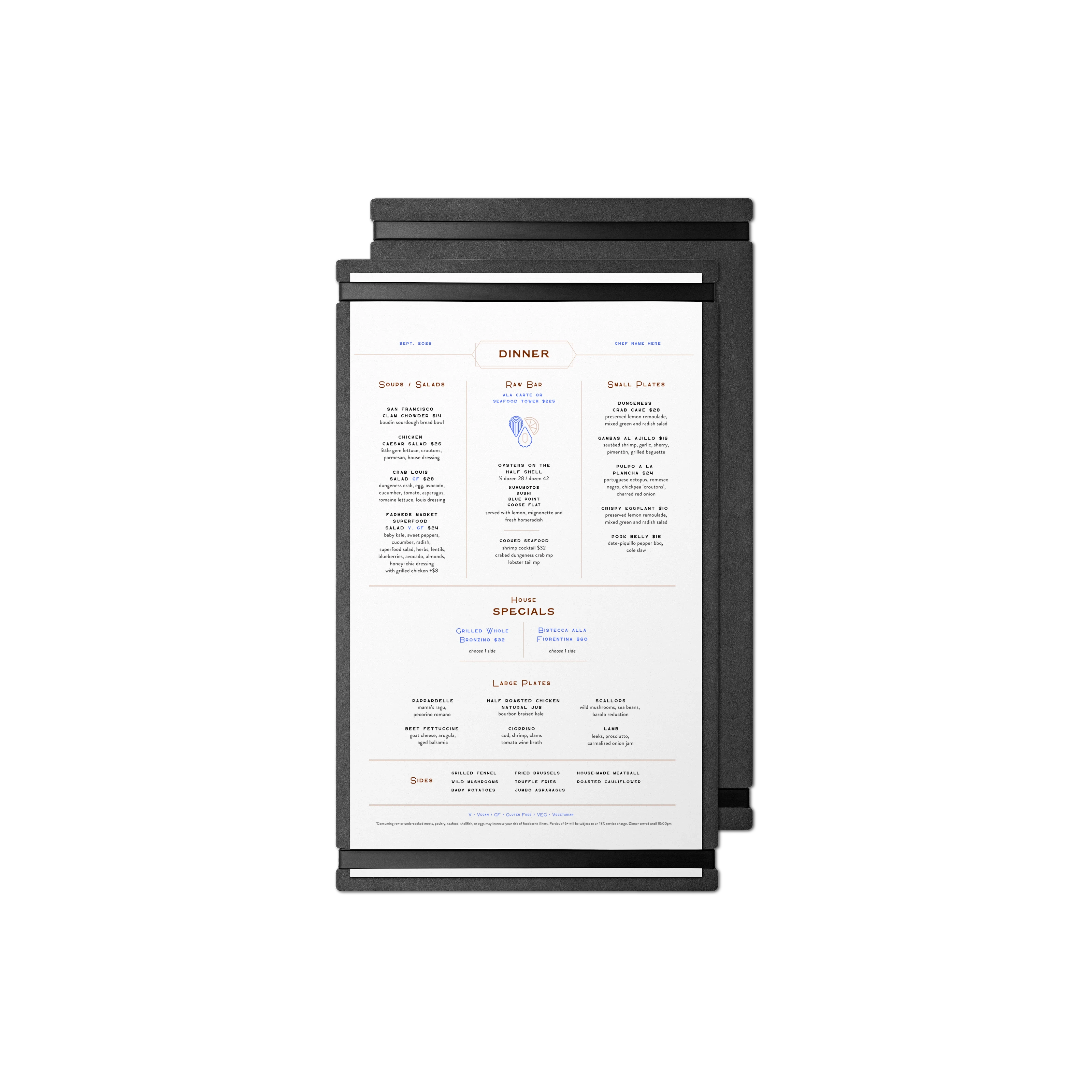 Notched Menu Board