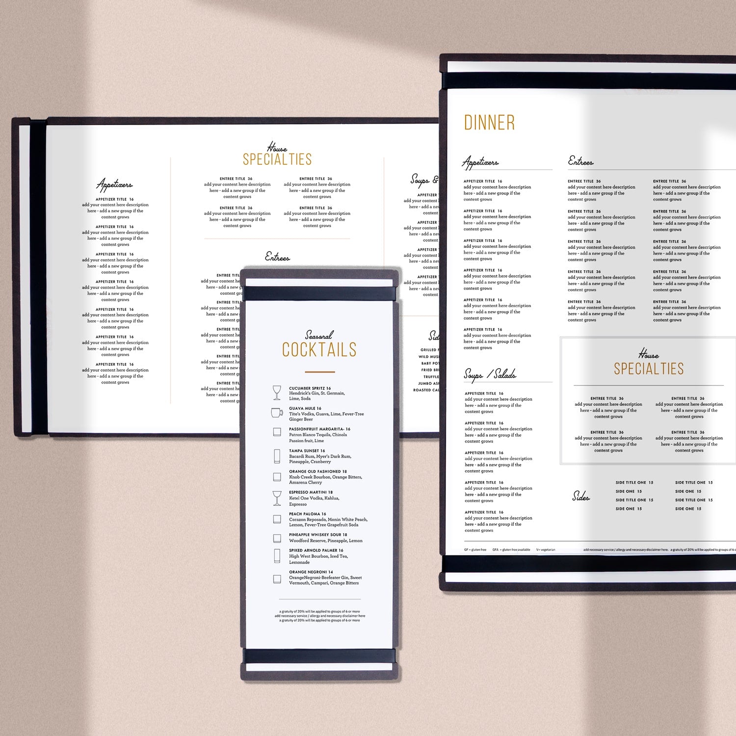 Deco Chic Menu Template