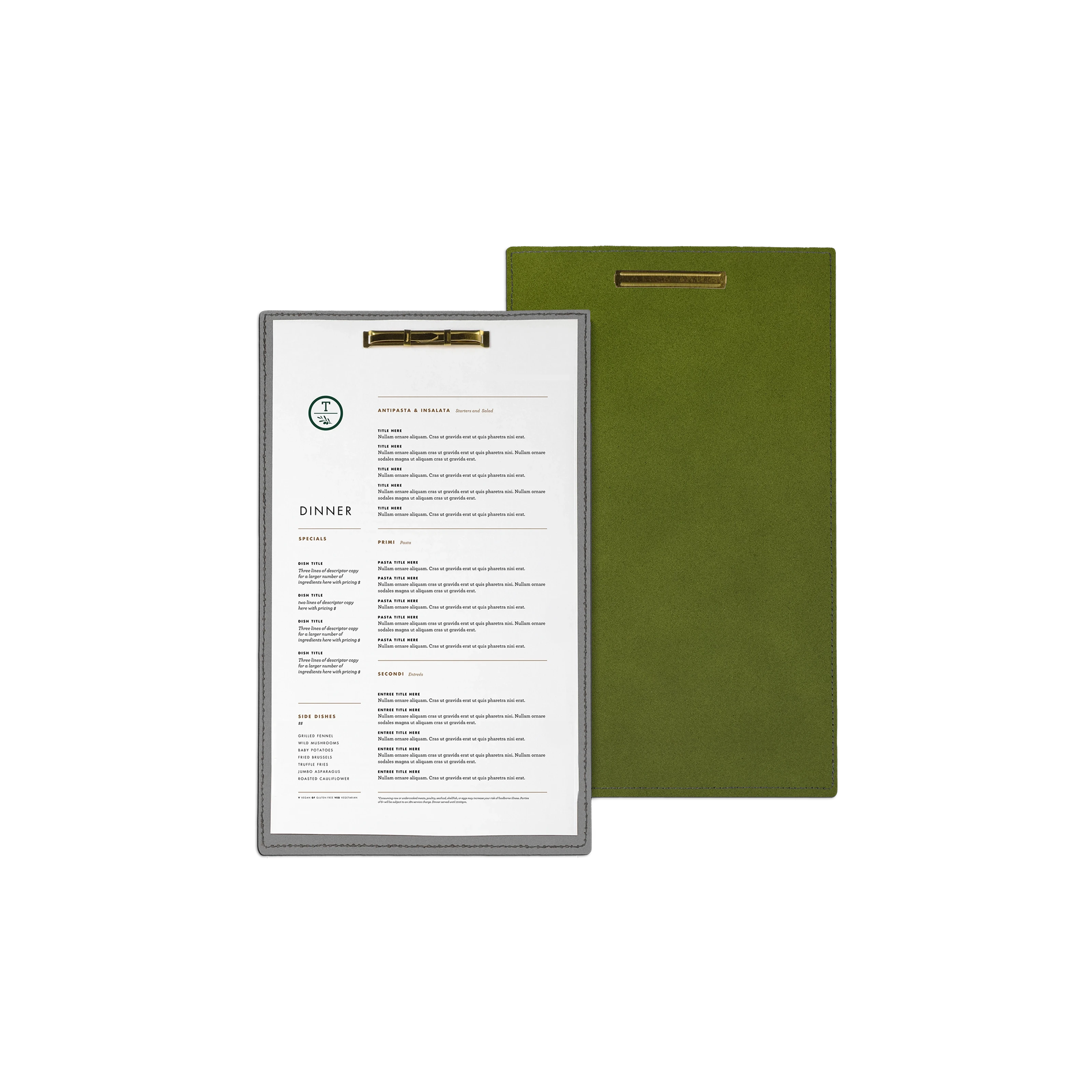 Menu Board - Leather