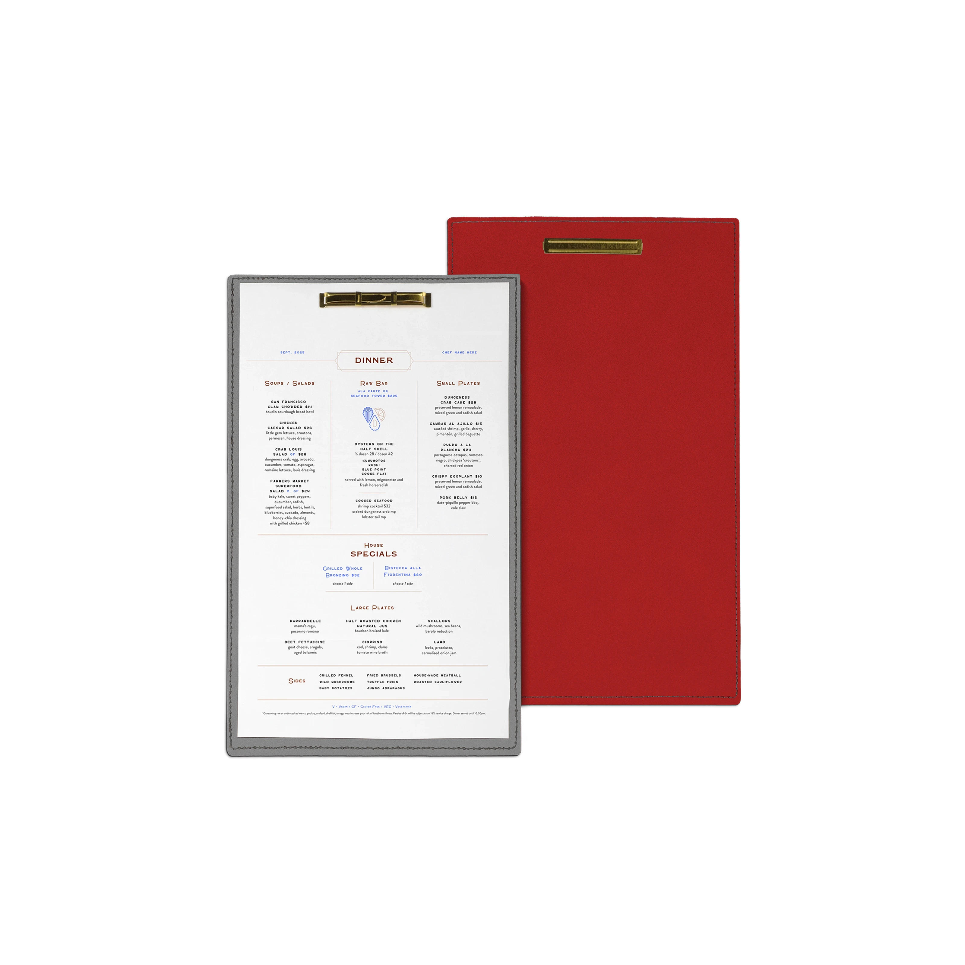 Menu Board - Leather