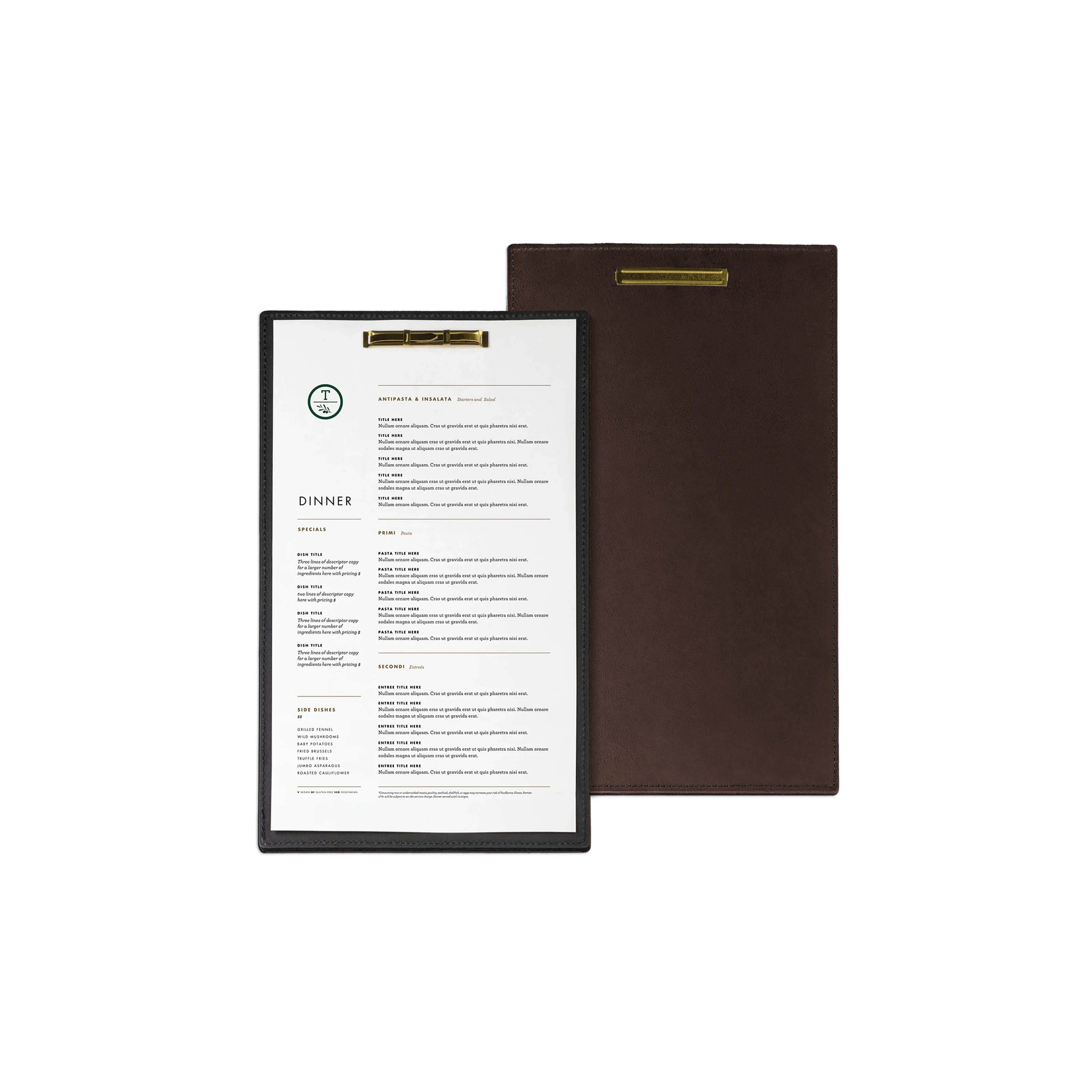 Menu Board - Leather