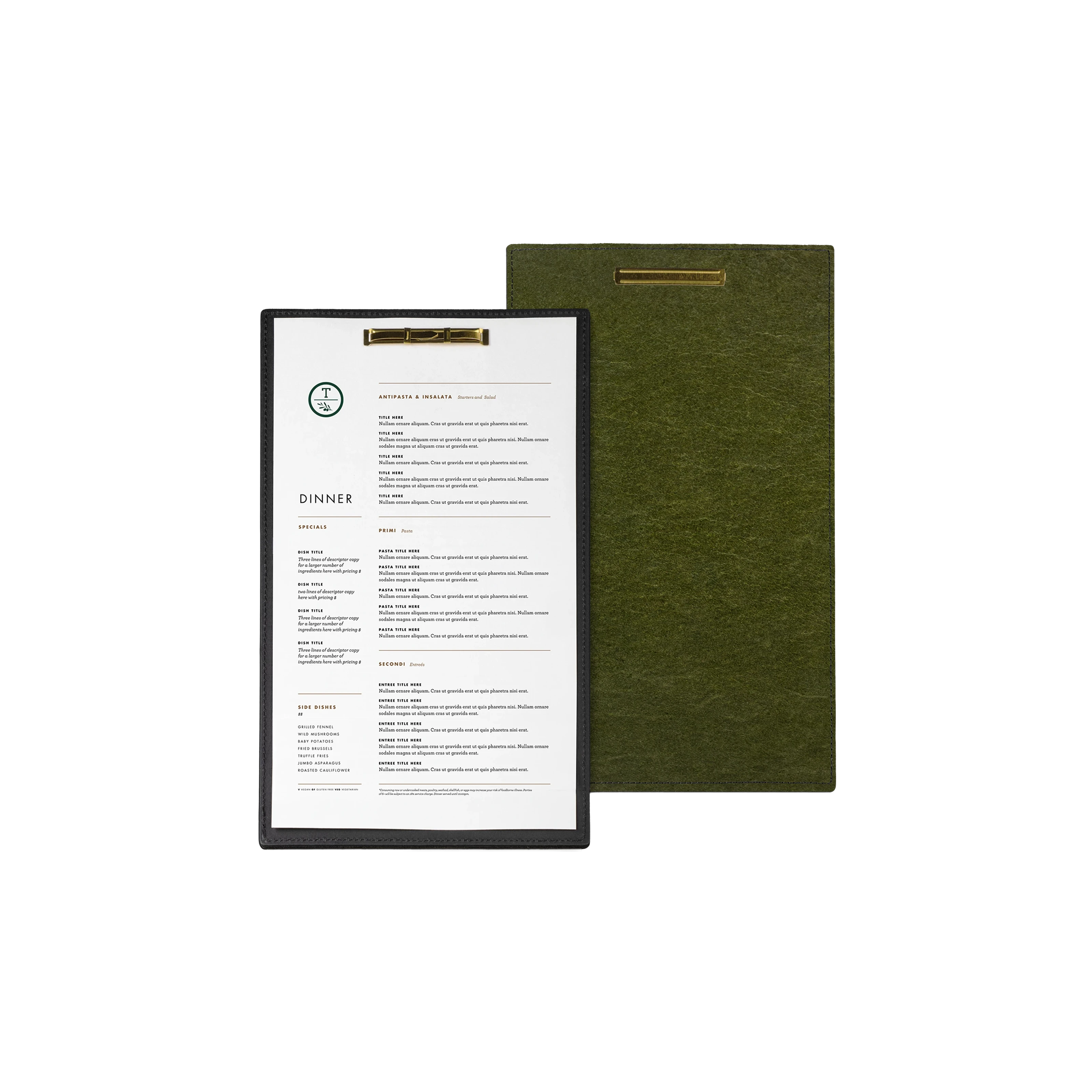Menu Board - Leather