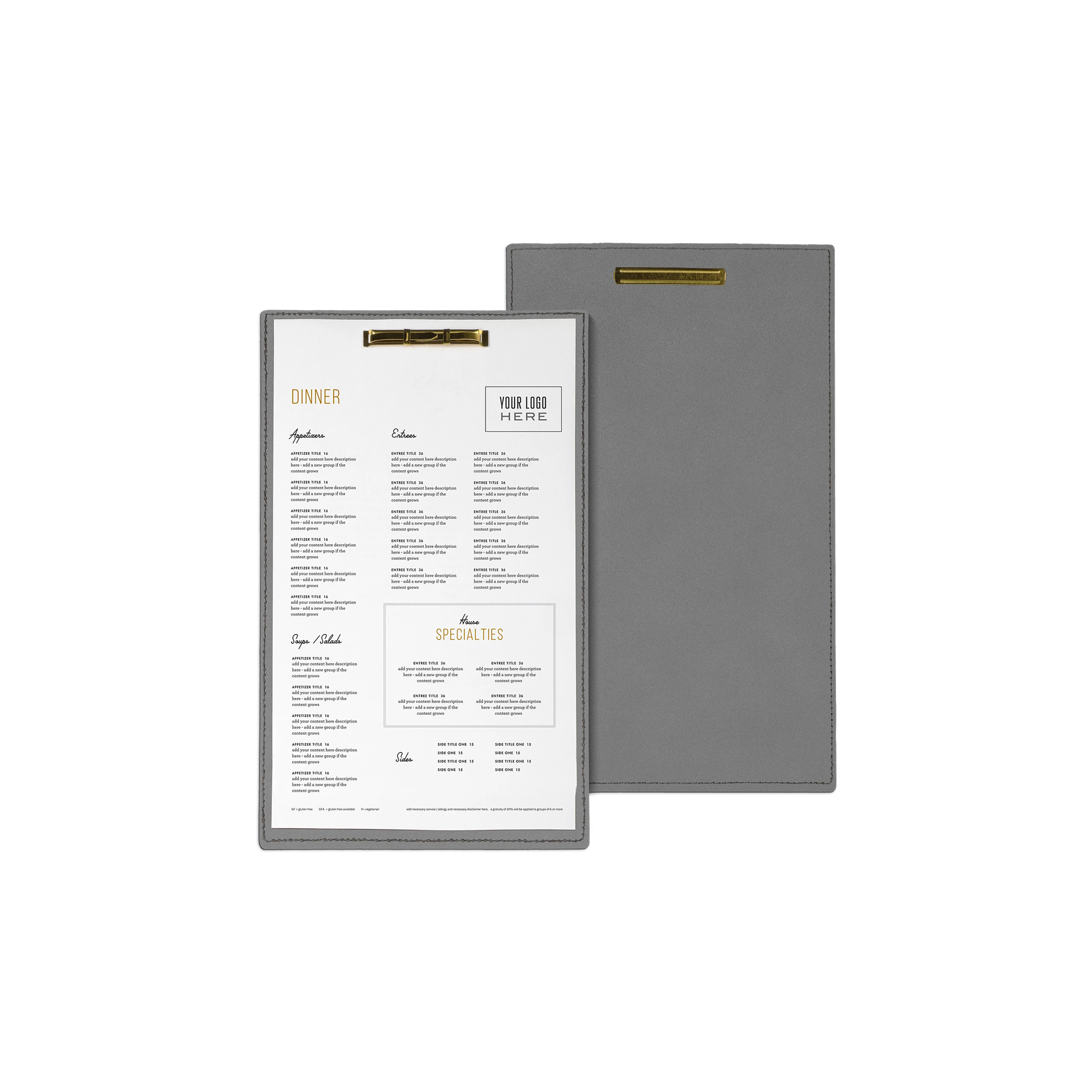 Menu Board - Leather