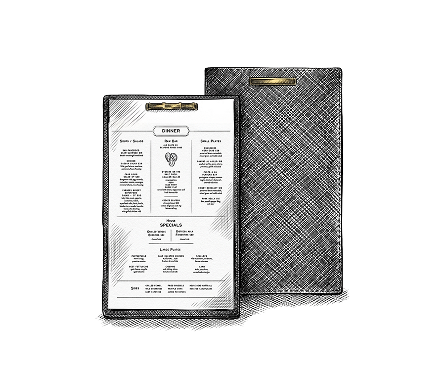 Craftsman Menu Templates